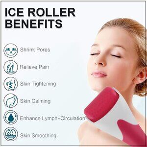 A Facial Ice Roller - Red & White Large Size